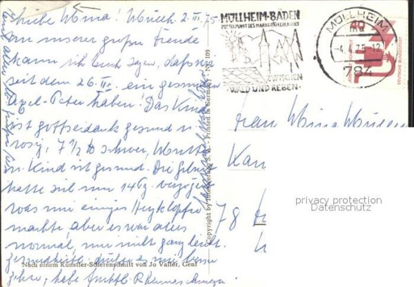 Scherenschnitt Schattenbildkarte Jo Valler Scherenschnitt Wanderschaft – Bild 2