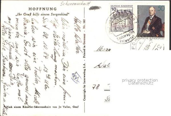 Scherenschnitt Schattenbildkarte Jo Valler Scherenschnitt Hoffnung – Bild 2