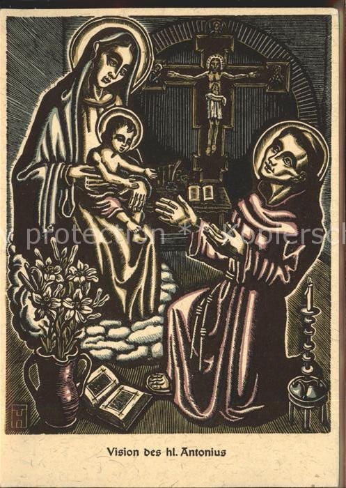 Jesus Christus Christentum Vision des hl. Antonius Mutter Maria