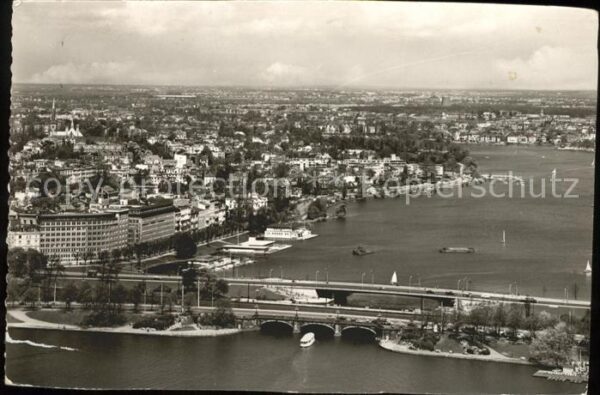 Hamburg mit Alster u.Lombardsbrücken