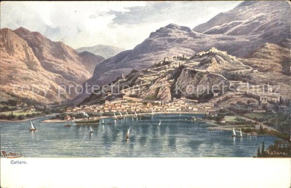Cattaro Kotor Gesamtansicht