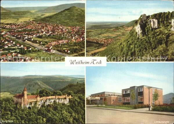 Weilheim Teck Burg Teck Limburghalle u.Ruine Reussens