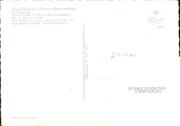Lorch Rheingau Wald-Gasthof u.Pension Kammerburg – Bild 2