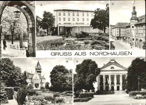 Nordhausen Thueringen Rathaus u.Theater