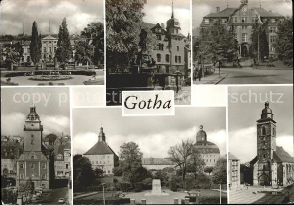 Gotha Thueringen Rathaus u.Marktbrunnen