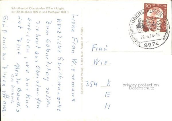 Oberstaufen Gesamtansicht (Stempel) – Bild 2