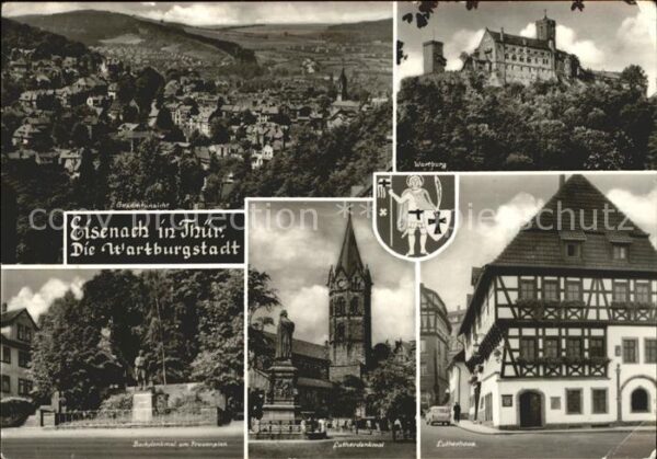 Eisenach Thueringen Lutherhaus u.Lutherdenkmal