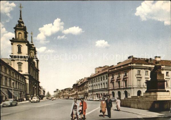 Warszawa Strassenansicht mit Kirche