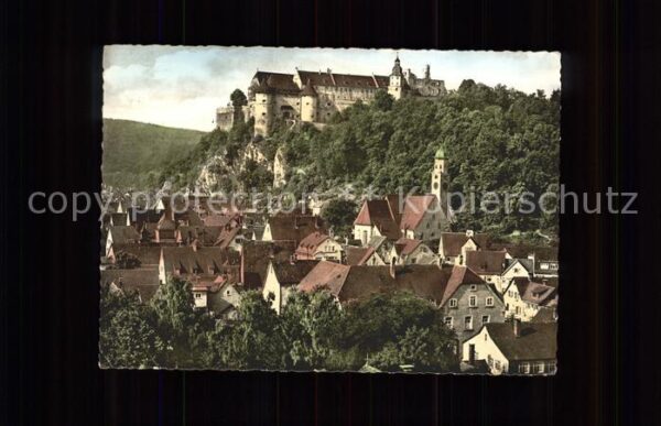 Heidenheim Brenz Teilansicht mit Schloss Hellenstein