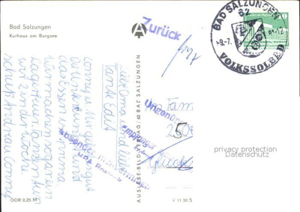 Bad Salzungen Kurhaus am Burgsee (Stempel) – Bild 2