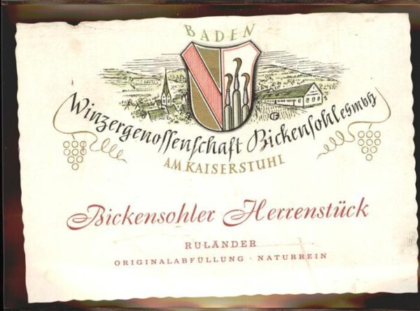 Bickensohl Weinetikette