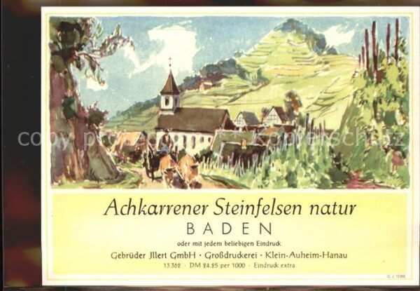 Achkarren Weinetikette