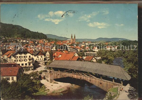 Forbach Baden mit bekannter Holzbrücke