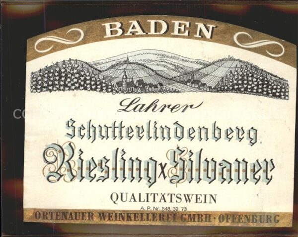 Lahr Schwarzwald Weinetikette