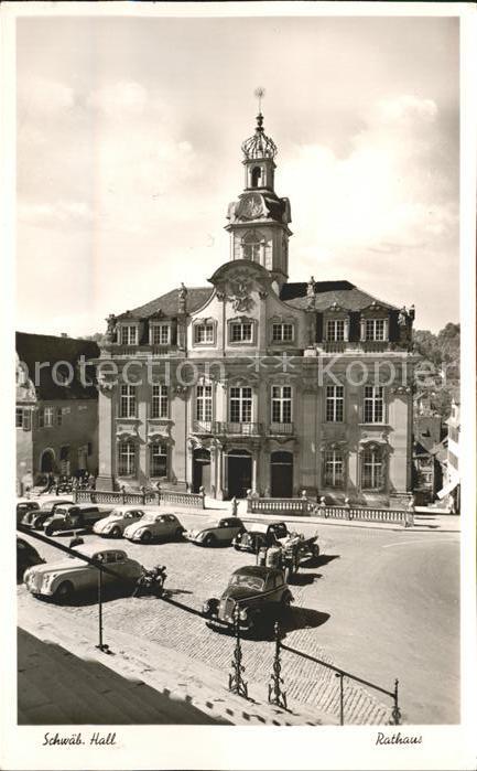 Schwaebisch Hall Rathaus u.div.Autos