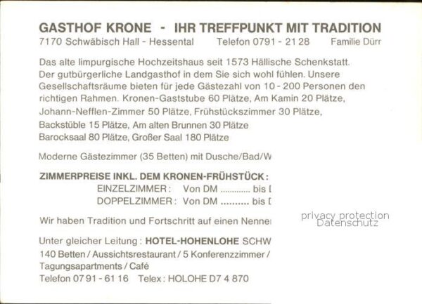 Schwaebisch Hall Gasthof Krone – Bild 2