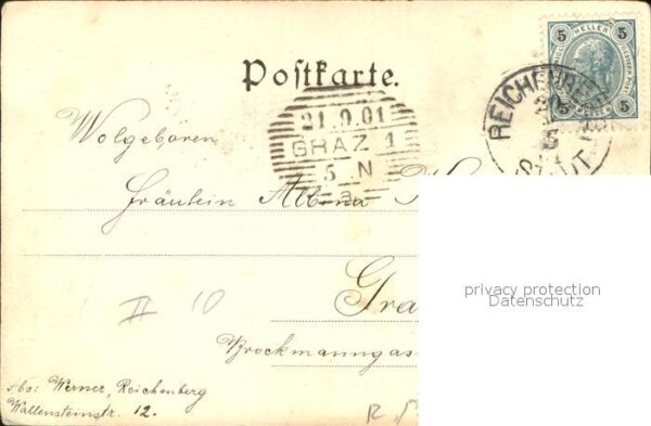 Reichenberg Liberec Boehmen Theater Postgebäude – Bild 2