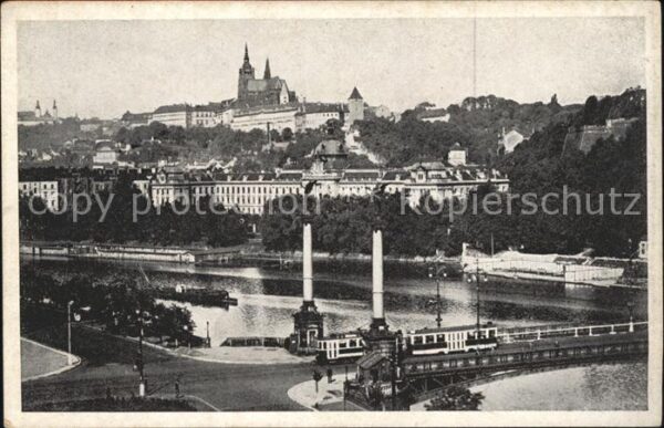 Prag Prahy Prague Praha Hradeany Strassenbahn