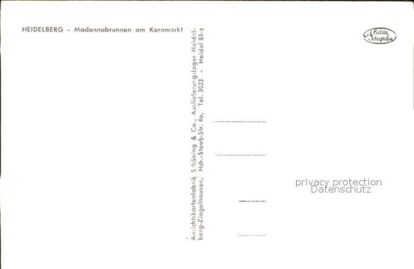 Heidelberg Neckar Madonnabrunnen Kornplatz – Bild 2