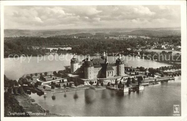 Moritzburg Sachsen Jagdschloss Fliegeraufnahme