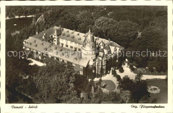 Detmold Schloß Fliegeraufnahme