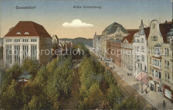 Duesseldorf Allee Hindenburg Strassenbahn