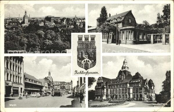 Recklinghausen Westfalen Wappen Rathaus Markt