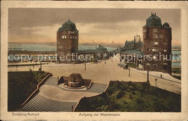 Duisburg Ruhr Aufgang Rheinbrücke