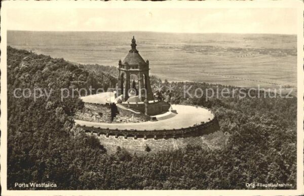 Porta Westfalica Fliegeraufnahme