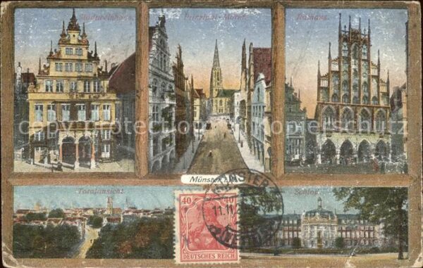 Muenster Westfalen Rathaus Totale