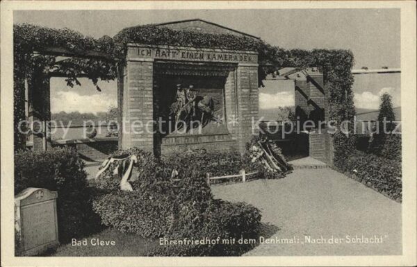 Bad Cleve Denkmal nach der Schlacht Ehrenfriedhof