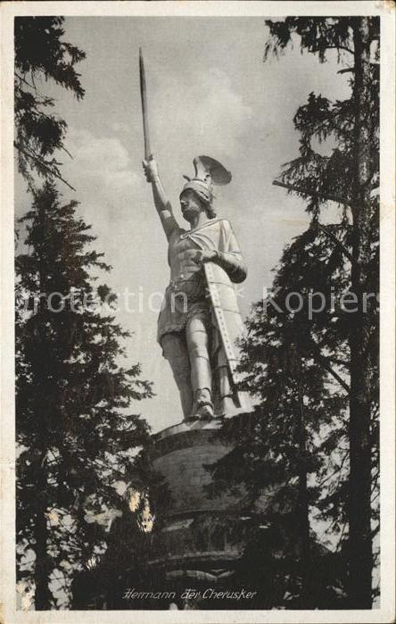 Detmold Schwertinschirft Denkmal Hermann