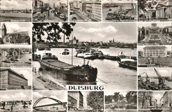 Duisburg Ruhr Hof Stadtheater Stadthaus Rheinbrücke S