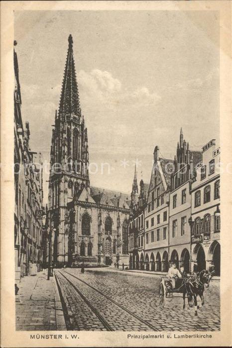 Muenster Westfalen Prinzipalmarkt Lambertikirche
