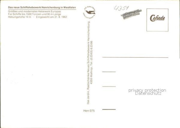 Henrichenburg Schiffshebewerk Schiffshebewerk – Bild 2