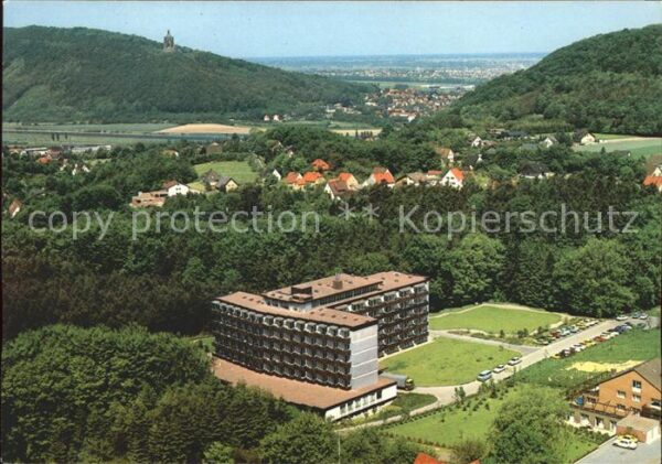 Porta Westfalica Fliegeraufnahme Sanatorium