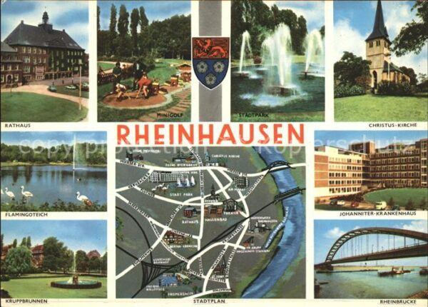 Rheinhausen Wappen Christus-Kirche Rheinbrücke Rath