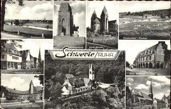 Schwerte Westenstrasse Kirche Rathaus Freischütz