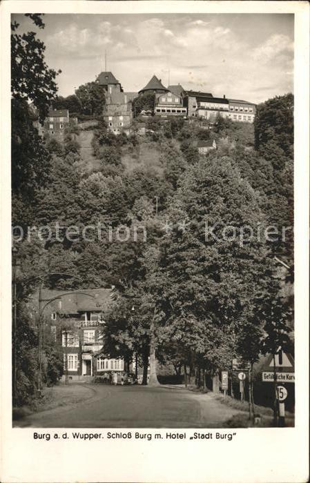 Burg Wupper Schloss Burg mit Hotel Stadt Burg