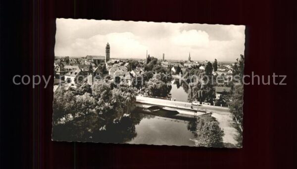 Kehl Rhein Blick über die Stadt Brücke