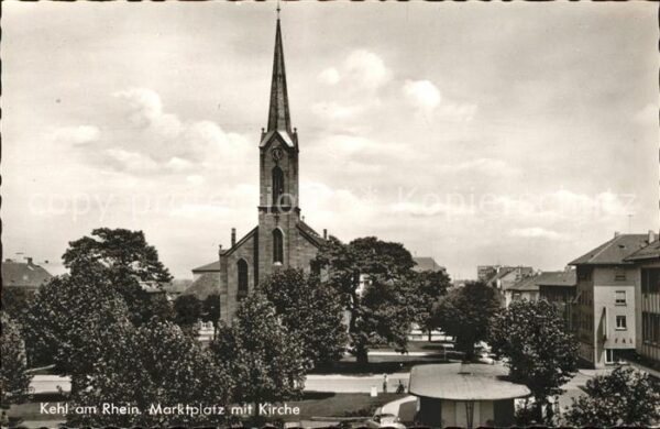 Kehl Rhein Marktplatz Kirche