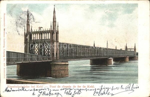 Kehl Rhein Eisenbahnbrücke Pont de chemin de fer