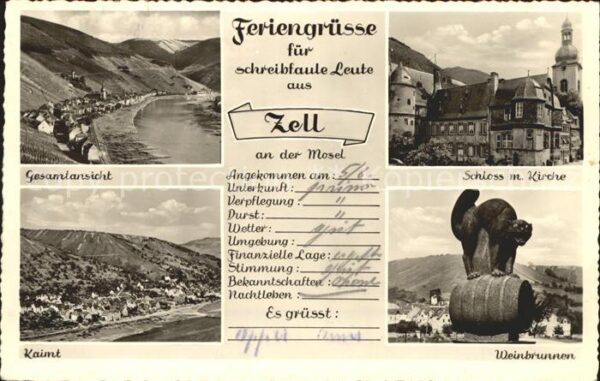 Zell Main Gesamtansicht Schloss Kirche Kaimt Wein