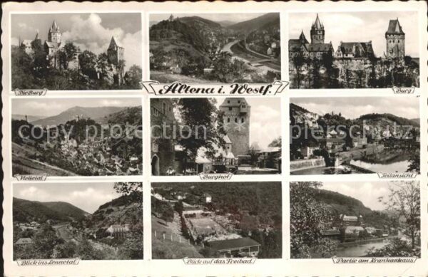 Altena Lenne Burg Burghof Nettetal Lennetal Freibad