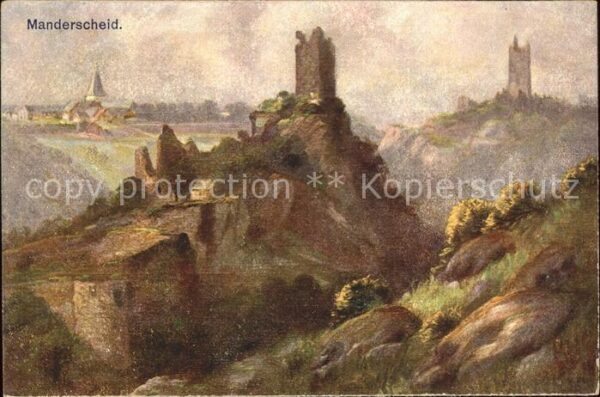 Manderscheid Eifel Burg Ruinen Obermanderscheid Künstlerka
