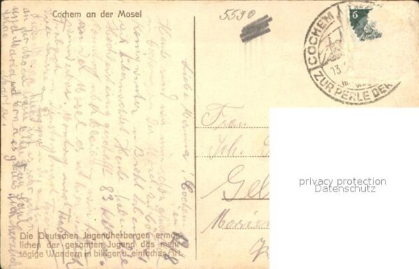 Cochem Mosel Uferpartie Blick zur Burg – Bild 2