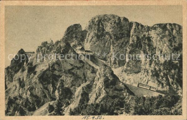 Wendelstein Berg Wendelsteinhotel Kirchlein und Bergbahn