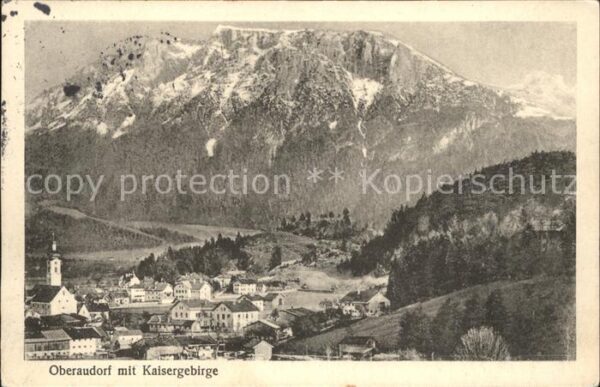 Oberaudorf Ortsansicht mit Kirche Kaisergebirge