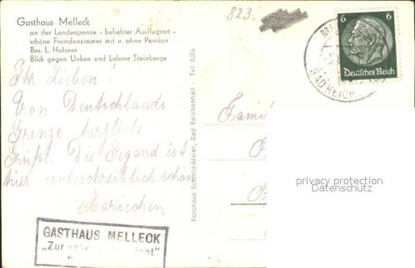 Melleck Gasthaus Melleck Blick gegen Unken und – Bild 2