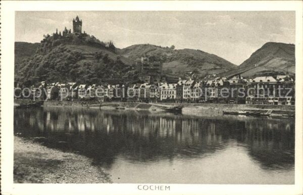 Cochem Mosel Uferpartie an der Mosel Reichsburg Rich